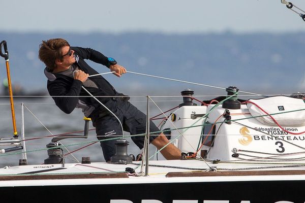 Sébastien Simon en action lors de la Allmer Cup, juin 2018