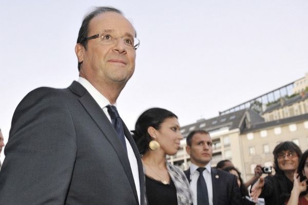 François Hollande lors d'une visite à Tulle le 14 septembre 2012