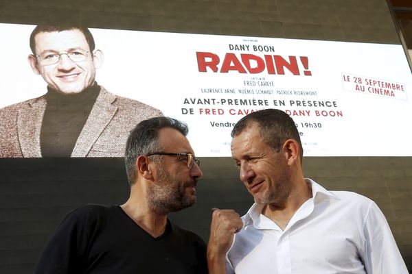 Fred Cavayé et Dany Bonn, réalisateur et acteur principal du film "Radin!".