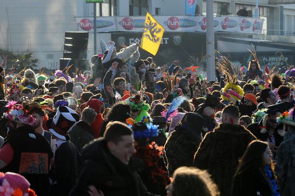 La digue de Dunkerque, le jour de la bande de Malo le 18 février 2018.