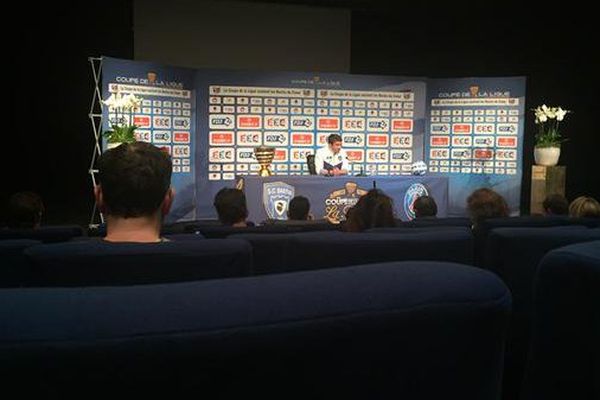 Yannick Cahuzac, capitaine du SC Bastia, le 10 avril, au Stade de France