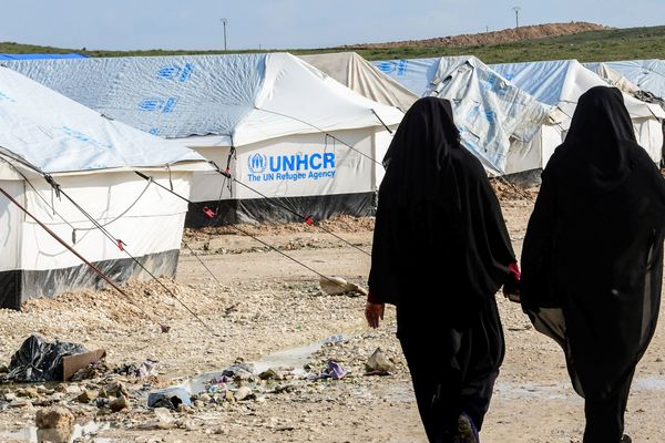 Camp de Al-Hol en Syrie, où le reporter Omar Ouhamane a rencontré un enfant né à Montpellier.