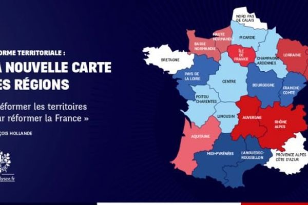 La nouvelle carte des régions- source: www.elysee.fr