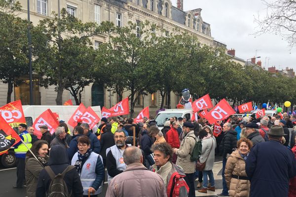 La manif contre la réforme des retraites à Angers, le 9 janvier 2020