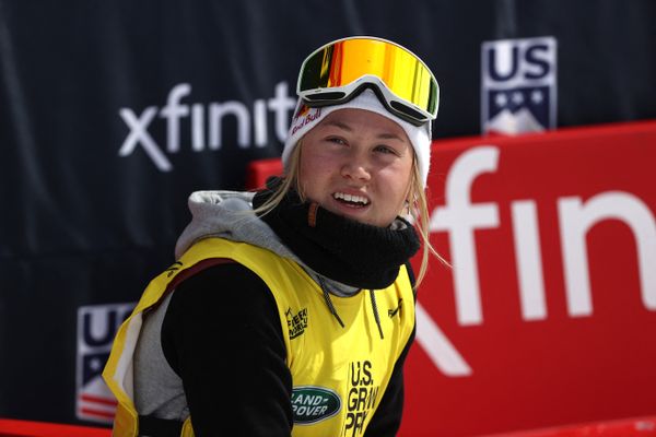 Tess Ledeux le 20 mars dernier à Aspen, Colorado. 