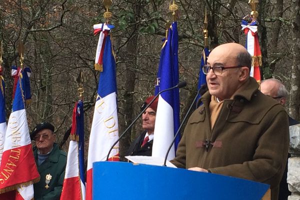 Alain Verdier est le petit-fils du résistant. Il était présent pour cette cérémonie organisée devant la stèle érigée sur le lieu où a été abattu François Verdier.