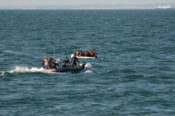 Image d'illustration d'un sauvetage de migrants dans la Manche.