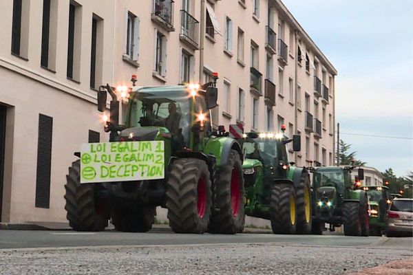 Manifestation des agriculteurs dans le centre-ville de Nantes février 2024