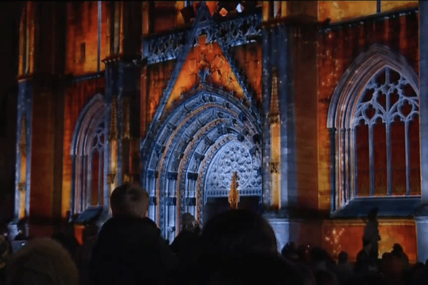 Illuminations sur la cathédrale de Quimper