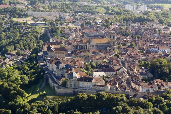 Langres vue du ciel.