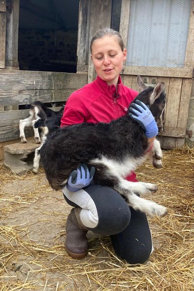 Anaïs Bossy travaille dans la ferme depuis 8 mois