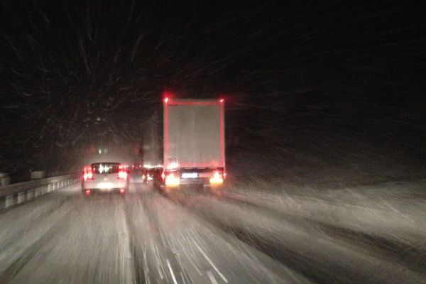 Episode de neige sur les routes 