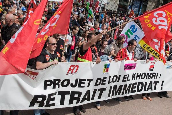 Une manifestation contre la loi Travail, le 26 mai dernier à Lyon 