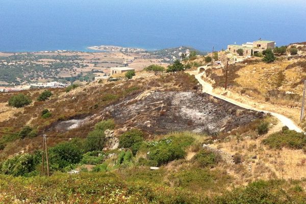 Un corps a été retrouvé carbonisé à Sant'Antoninu, sur ce terrain, après un incendie, le 18 juillet