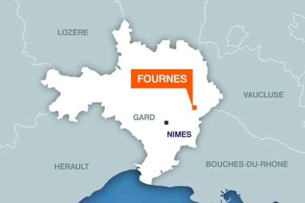 Carte Fournès (Gard)