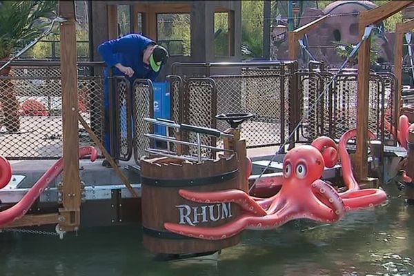 L'île aux pieuvres. Nouvelle attraction du parc de Fraispertuis.