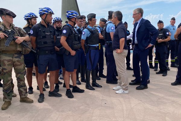 Gérald Darmanin est en visite à Marseille mercredi 8 août 2024.