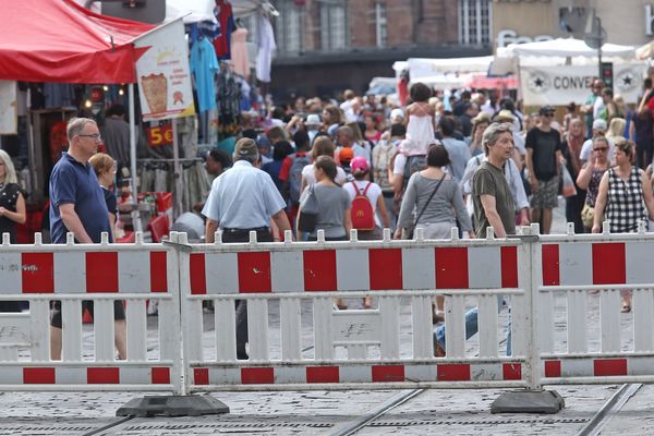 Des mesures de sécurité à la grande braderie de Strasbourg en 2016