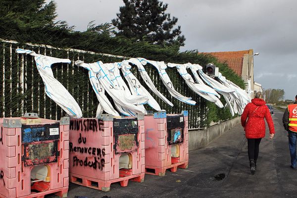 Le site de Calaire Chimie à Calais, le 23 octobre