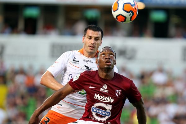 Lors de la rencontre aller entre le FC Metz et le Stade Lavallois, le 02 août 2013