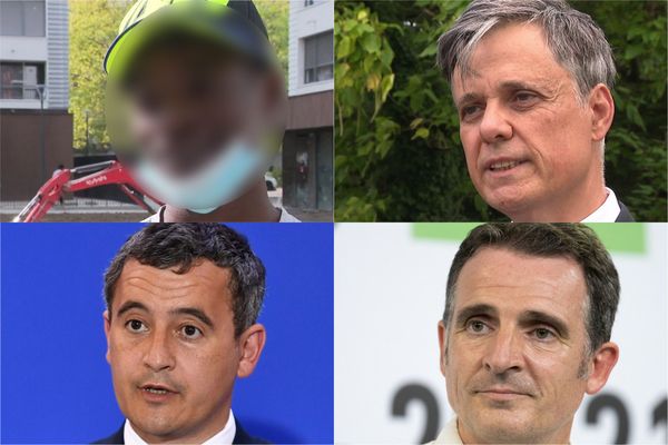 Corbak Hood, Lionel Beffre, Gérald Darmanin et Eric Piolle.