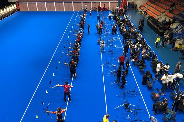 Nîmes : 1.200 archers participent à la 4e manche de la Coupe du monde de tir à l'arc - 18 janvier 2019.