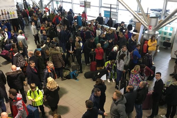 Le samedi 29 décembre 2018, 8000 passagers ont transité par l'aéroport de Chambéry