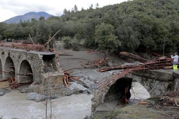 Le village de San-Lorenzo (Haute-Corse) était inaccessible en novembre 2016, quand le pont de Casaluna s'est effondré.