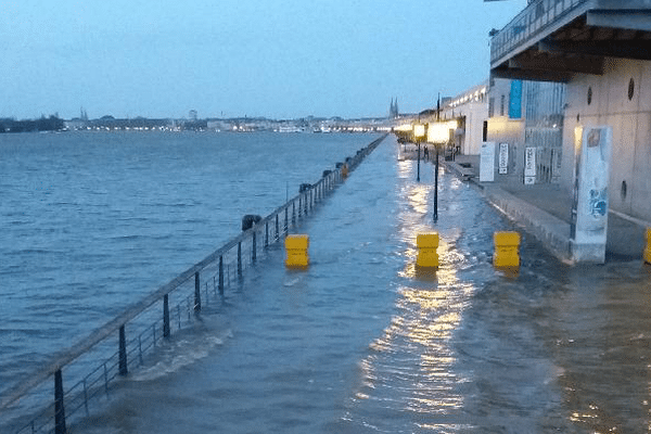 Certains quais de Bordeaux sont inondés ce vendredi matin