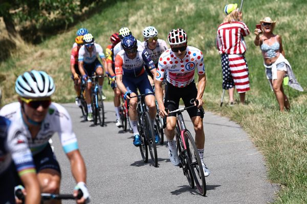 Le Tour de France lors de la 14e étape entre Annemasse et Morzine.