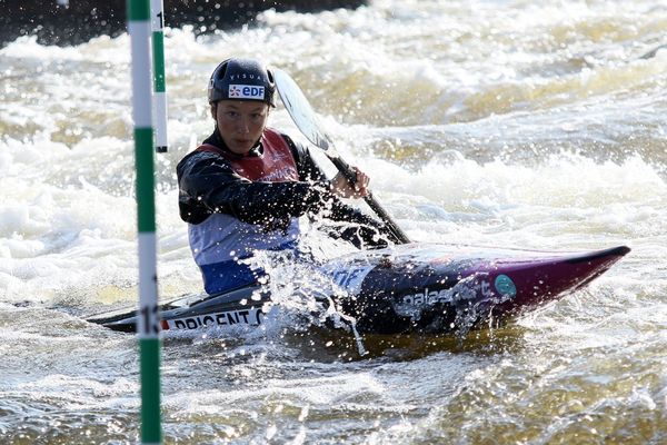 Camille Prigent, pendant les championnats d'Europe de canoë-kayak