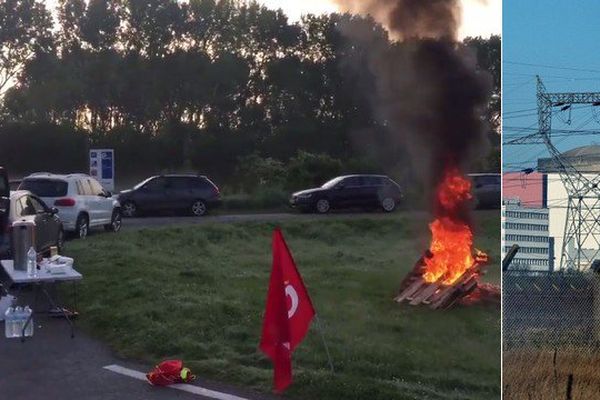 Ce jeudi matin, devant le centrale nucléaire de Gravelines. 