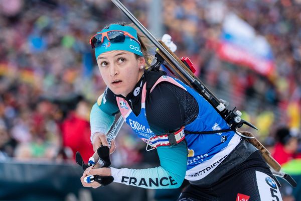 Célia Aymonier, le 17 janvier 2020, lors du relais de la coupe du monde en Allemagne