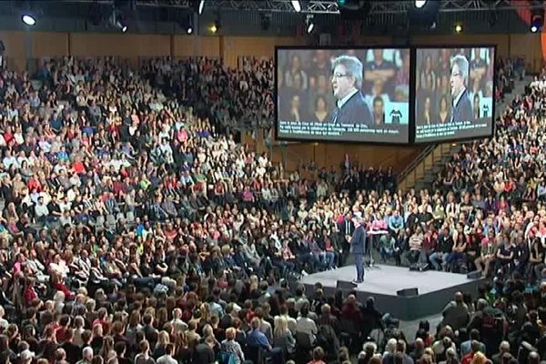 Salle comble pour Jean-Luc Mélenchon au Havre le mercredi 29 mars 2017