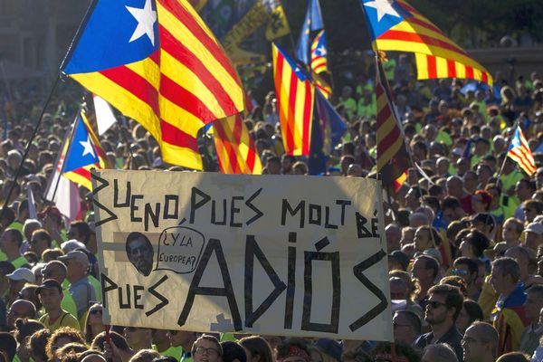 Barcelone - des milliers de manifestants pour l'indépendance et l'autodétermination de la Catalogne - 11 septembre 2017.