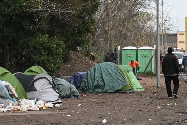 Un campement de migrants à Calais photographié en novembre dernier.