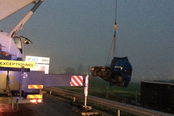 Le camion a quitté la chaussée