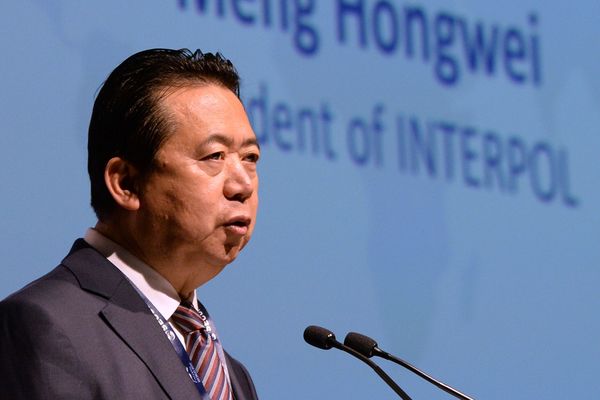 L'ancien président chinois d'Interpol, Meng Hongwei. Photo prise le 4 juillet lors du congrès mondial d'Interpol. 