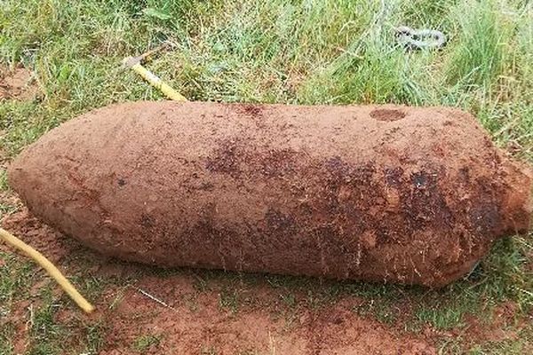 La bombe allemande de la seconde guerre mondiale découverte à Nantes, juin 2018