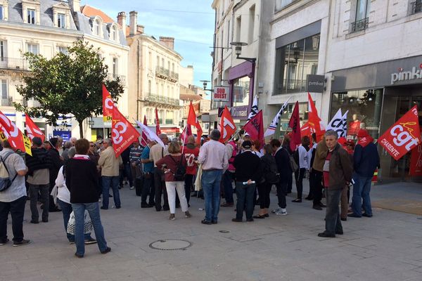 Le rassemblement pour les retraites à Angoulême.