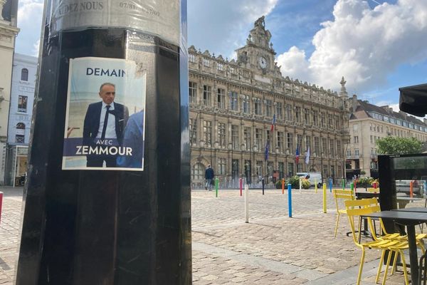 Campagne d'affichage en faveur d'Eric Zemmour à Valenciennes.