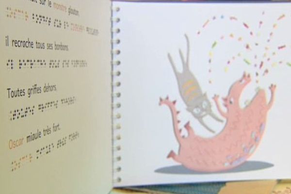 Dessins en relief, textes en braille, le dernier né de "La poule qui pond" est lisible par les non-voyants.