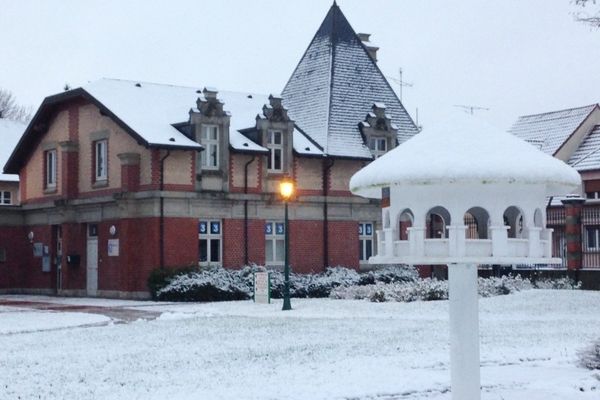 Le bureau de France 3 à Sarreguemines sous la neige.