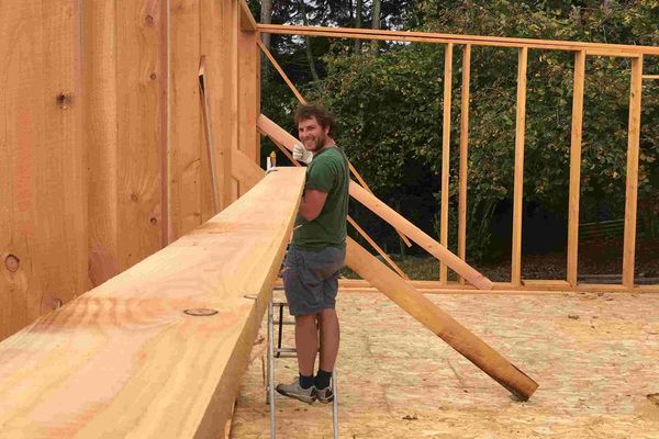 Maison passive, ossature bois, en construction