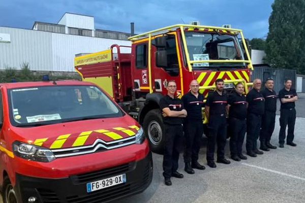 Départ des pompiers de Haute-Saône en renfort dans le sud-est