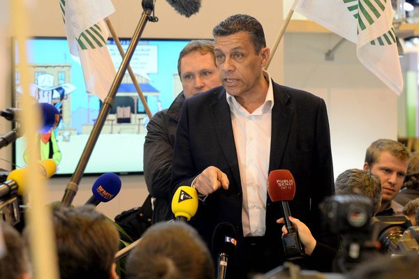 Xavier Beulin, président de la FNSEA, le 27/02/2016 au Salon International de l'Agriculture.