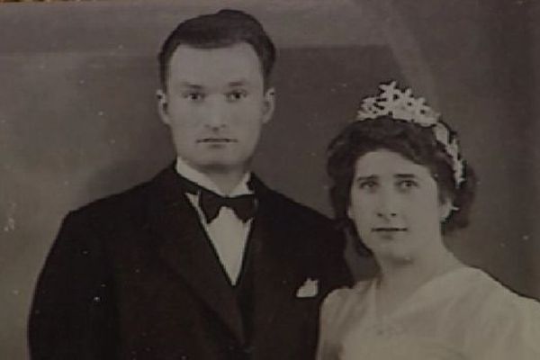 Paul et Jeanne le jour de leur mariage, le 31 octobre 1942