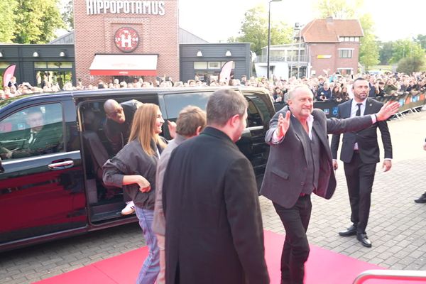 Benoît Poelvoorde à l'avant-première du film "L'Amour Ouf" au Kinepolis de Lomme.