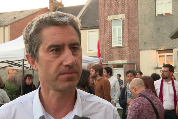 François Ruffin, à l'annonce des résultats des élections européennes 2024, le 9 juin, à Amiens