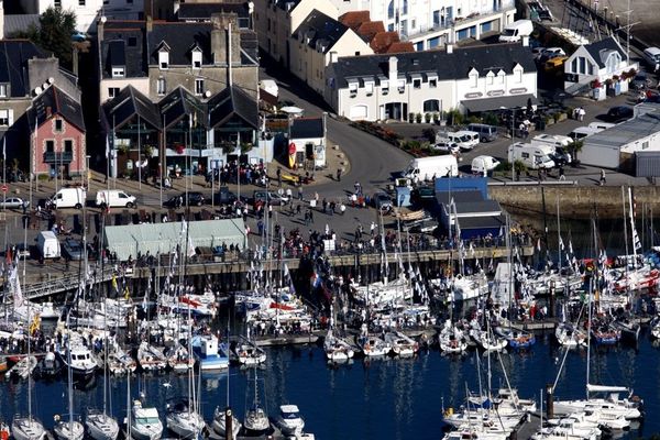 Plan aérien du village de la mini-transat